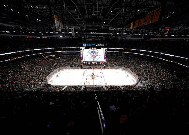 Fan falls from upper deck during Pittsburgh Penguins goal celebration vs. St. Louis Blues