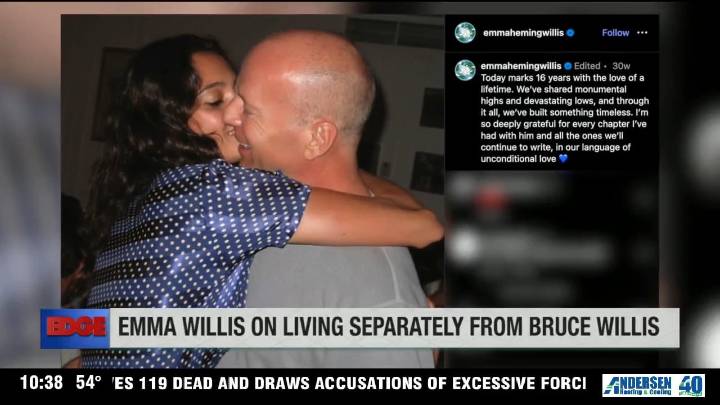 The Edge: Emma Willis defends living separately from Bruce