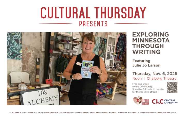 Cultural Thursday event to feature Julie Jo Larson