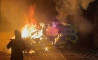 Multiple Arrests Made, Police Vehicles Set Alight as Dublin Riots Erupt