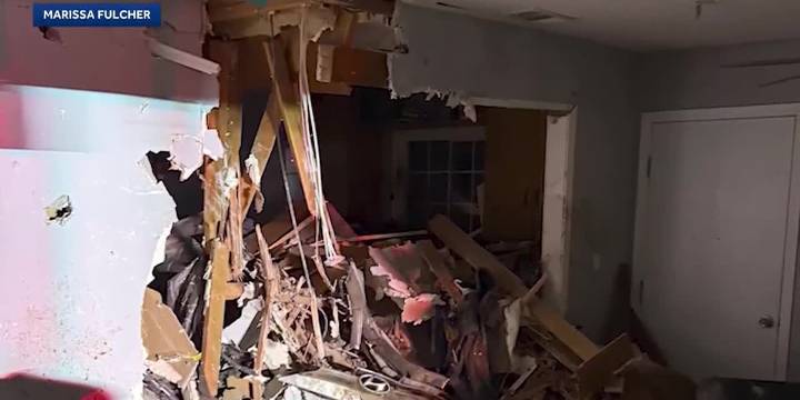 Father critically injured after stolen car crashes into family’s home during police chase