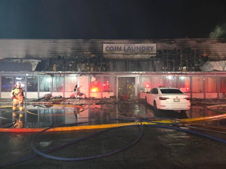 Two firefighters injured after laundromat fire in West Knoxville