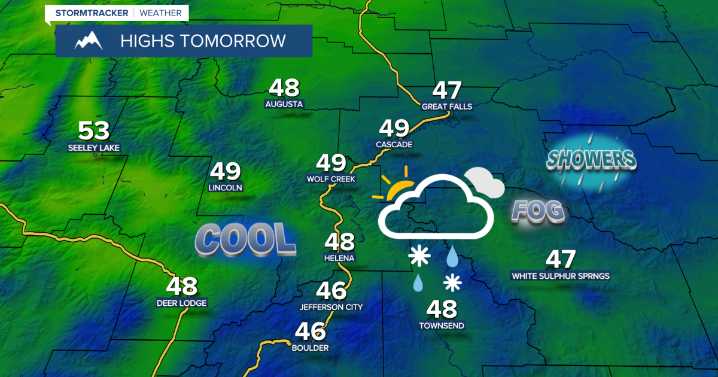 Warming up with scattered rain and mountain snow showers Wednesday and Thursday
