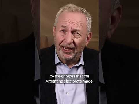 Summers “gratified” with Milei’s party’s election victory #shorts #milei #politics #argentina