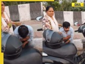 ‘AQI is hazardous’: Delhi man suffers severe breathing trouble while riding scoo