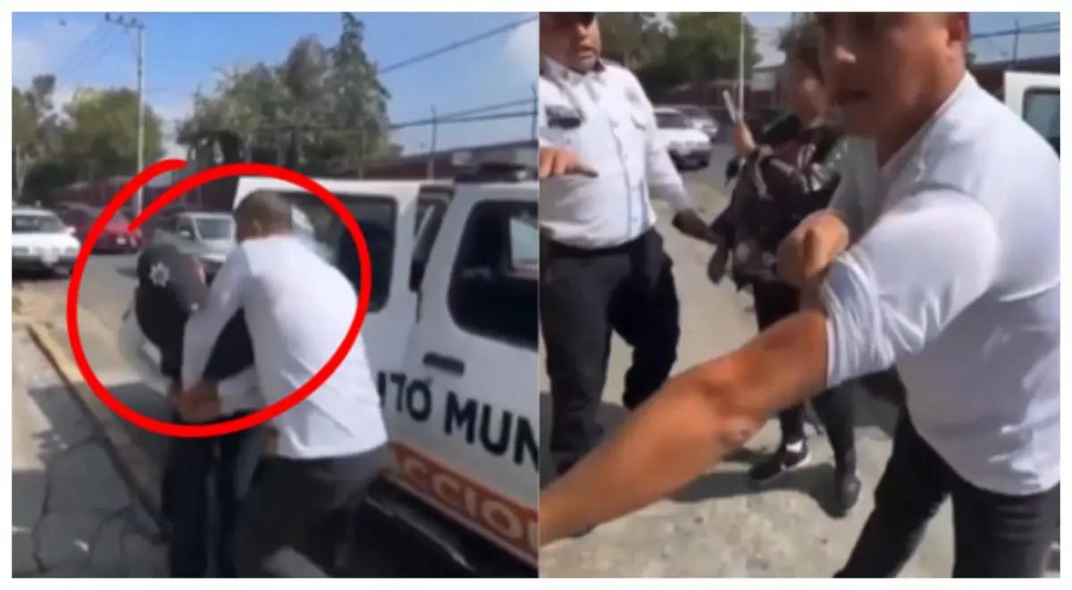 ¡Esa sí fue una mordida literal! Agente de tránsito muerde a conductor en Tlalnepantla y se vuelve viral