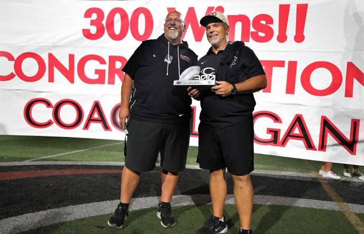 Centennial football coach Matt Logan joins California’s exclusive 300