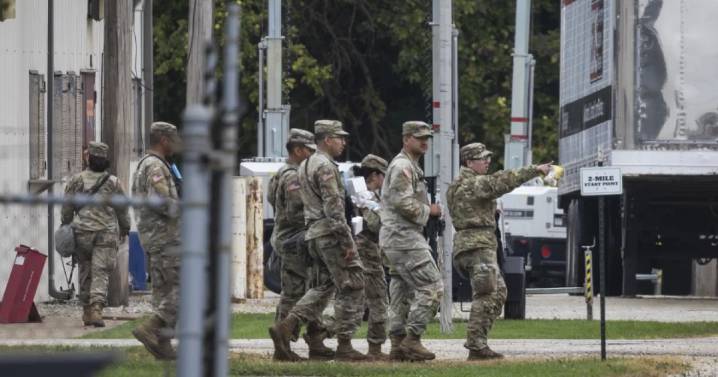Texas National Guard members arrive at Chicago area military training facility