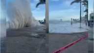 Cierran Malecón de Puerto Vallarta por alto oleaje; hay olas de hasta 4 metros de altura