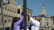 Purple Ribbons from Catholic Charities Mark Domestic Violence Awareness Month