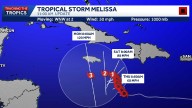 Tropical Storm Melissa brings heavy rain to Haiti and Dominican Republic