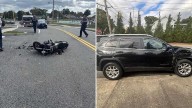 Motorcyclist seriously injured in head