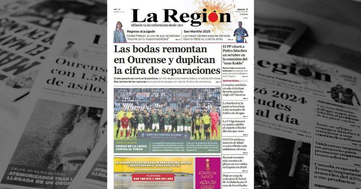 La portada de La Región de este jueves, 9 de octubre
