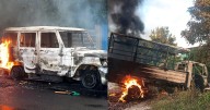 Zubeen's case: Protesters torch vehicles carrying accused to jail ; several including police, journalists injured