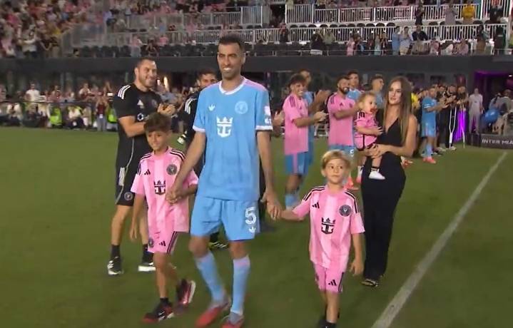 Heartwarming! Sergio Busquets Given Guard Of Honour By Inter Miami Players Ahead Of Legendary Mid