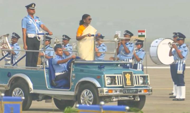 President Murmu arrives in Ambala to take sortie in Rafale fighter jet