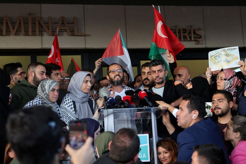 Group of 137 Gaza flotilla activists arrive in Turkey