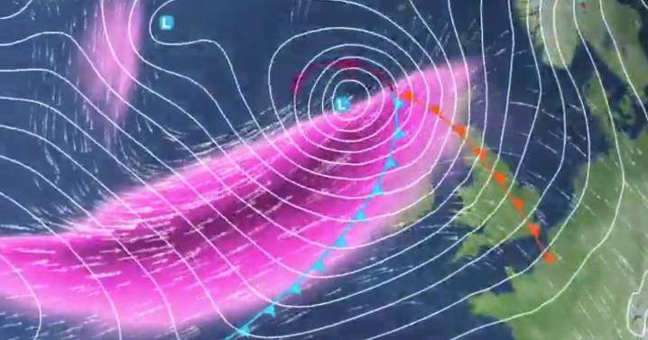 Met Office weather maps shows where Storm Amy will batter UK with 89mph winds