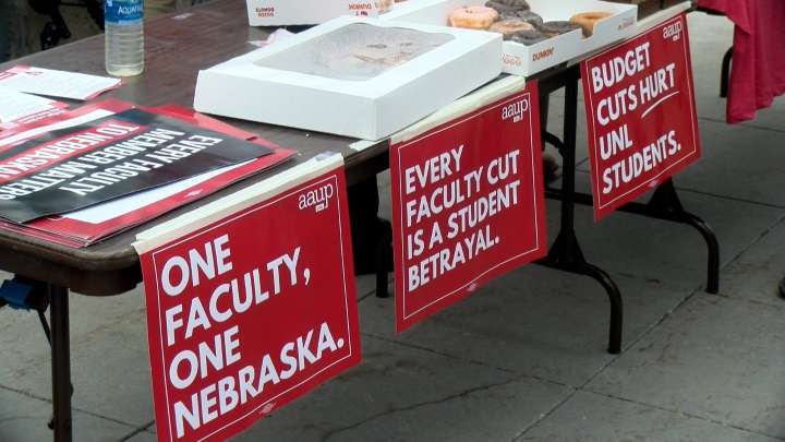 'Stop the cuts': Professors hold rally against proposed $27.5 million slash in UNL budget