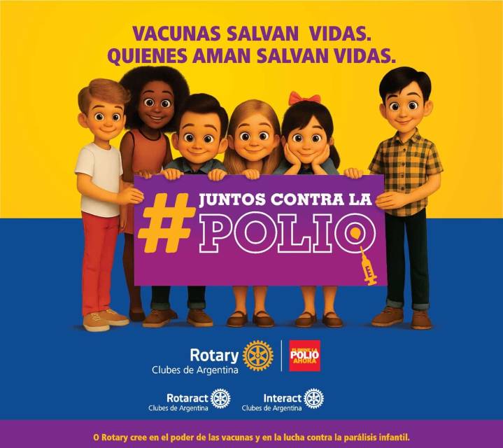 Pongamos fin a la Polio, encendido de la Torre de Agua.