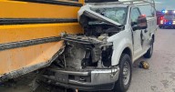 Truck crashes into school bus in Douglas County, three children injured