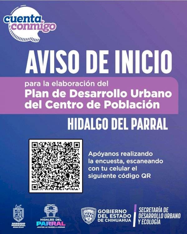 Abre Gobierno de Parral consulta ciudadana para el Plan de Desarrollo Urbano