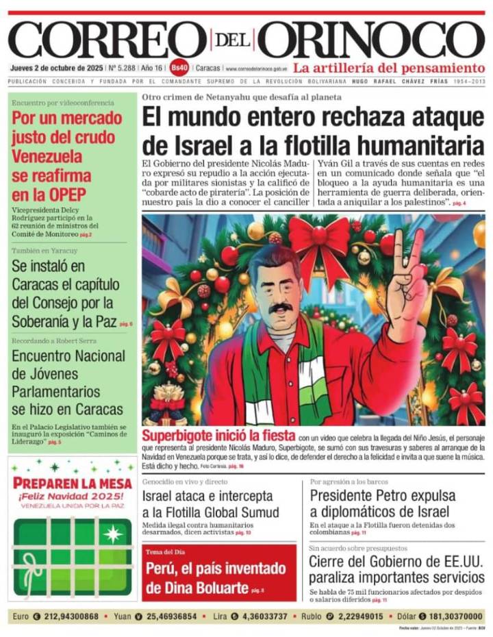 Edición Impresa Correo del Orinoco N° 5.288