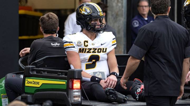 Missouri's Pribula carted off field, likely to be out 'awhile'