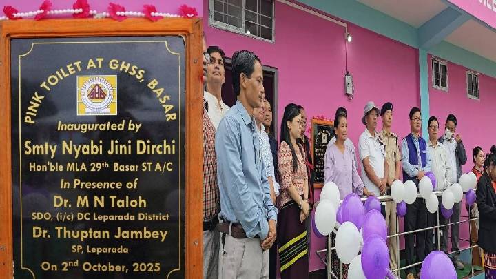 Arunachal's Leparada district inaugurates first ‘Pink Toilet’ for female students on Gandhi Jayanti