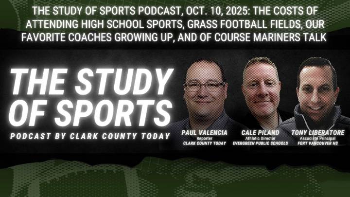 The Study of Sports Podcast, Oct. 10, 2025: The costs of attending high school sports, grass football fields, our favorite coaches growing up, and of course Mariners talk