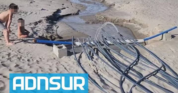 ¿Efluentes cloacales en la playa?: la explicación sobre una curiosa imagen registrada en Chubut