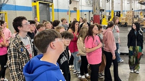 Minerva freshmen learn about modern manufacturing during tours