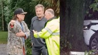 El actor Alec Baldwin protagonizó un violento accidente con su camioneta contra un árbol