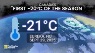 Canada ends September with its first -20°C reading of the season