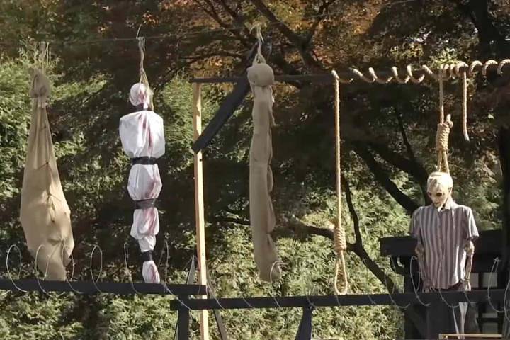 Neighbors Slam 'Disturbing' Asylum-Themed Halloween Display Featuring Hanging Man: 'Very Offensive'