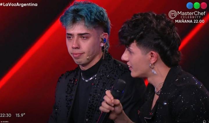 El desconsolado llanto de Luck Ra tras escuchar la última presentación de Nicolás Behringer en La Voz Argentina