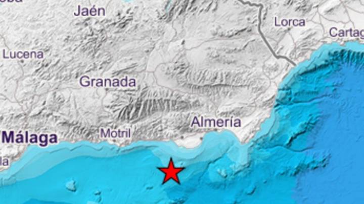 Un terremoto de magnitud 4,2 en el mar de Alborán se siente en el litoral de Almería