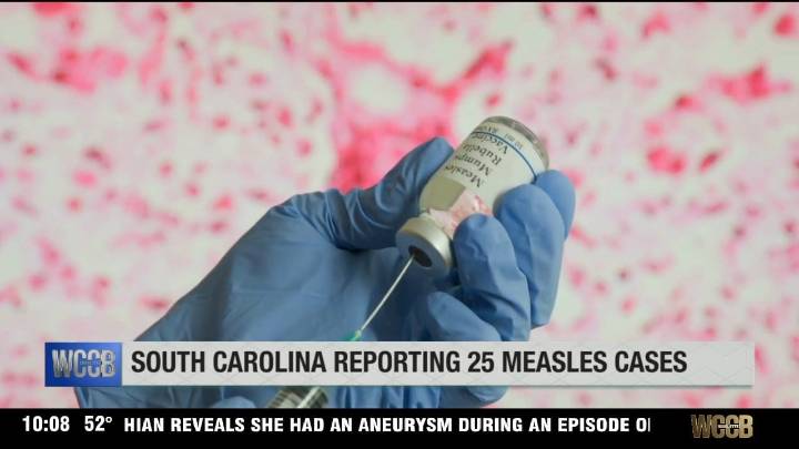 South Carolina reporting 25 measles cases