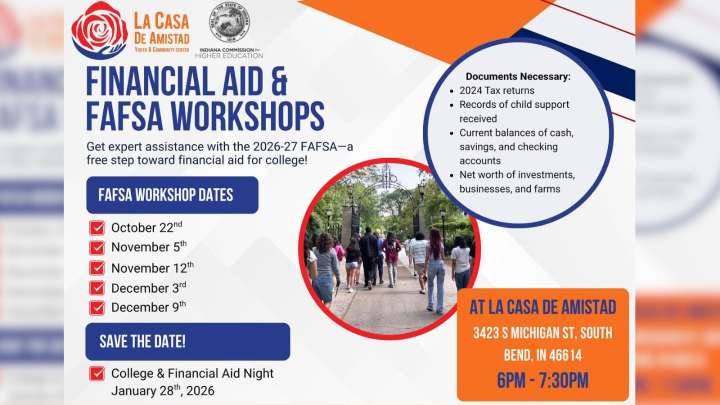 Multiple FAFSA workshops scheduled for November and December