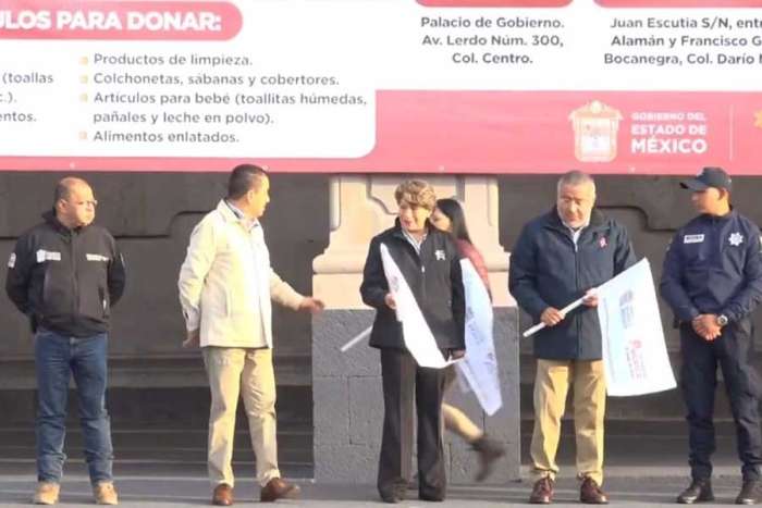 Edoméx entrega más de 15 toneladas de ayuda humanitaria a Hidalgo