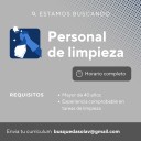 Buscan personal de limpieza