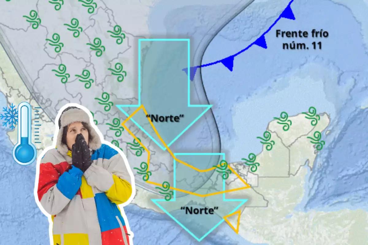Clima en Campeche esta semana: Frente Frío 11 dejará mínimas de hasta 12 grados en Día de Muertos