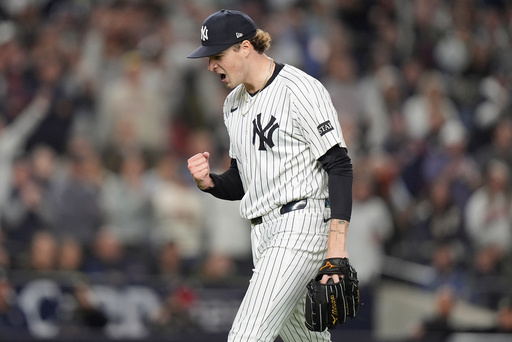 Schlittler strikes out 12 in postseason debut as Yankees beat Red Sox 4