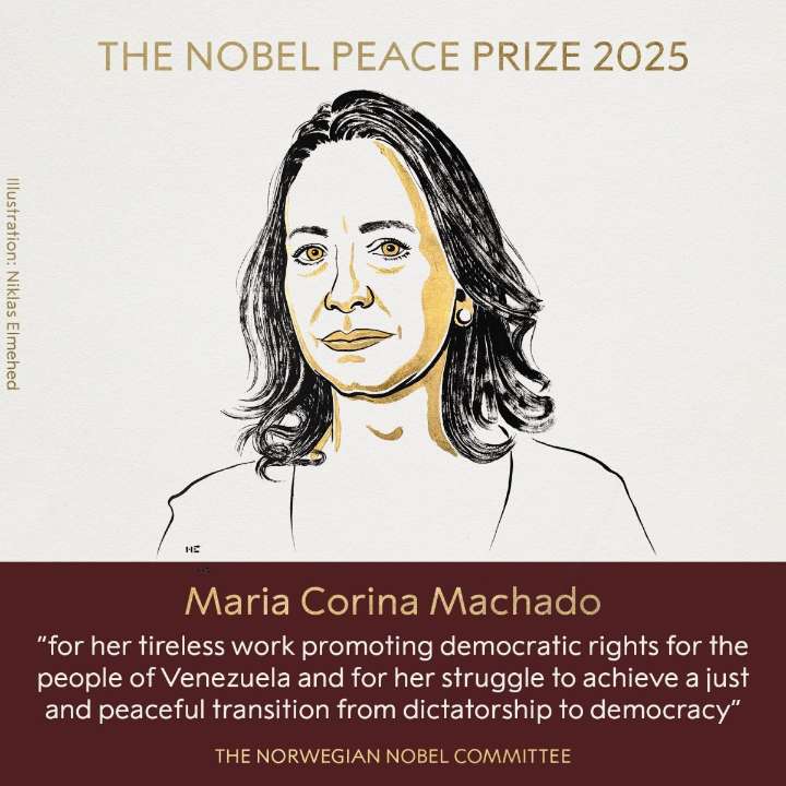 El Premio Nobel de la Paz es para María Corina Machado