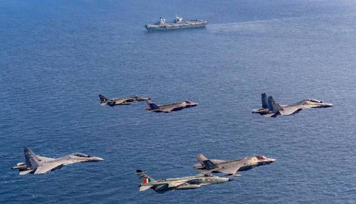 Indian Air Force, UK Royal Navy Conduct Joint Exercise Over Indian Ocean