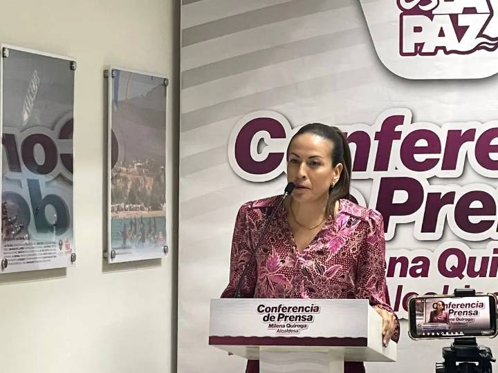 Milena Quiroga niega vínculos del Ayuntamiento de La Paz con empresas ligadas al crimen organizado