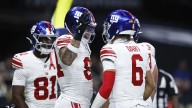 Jaxson Dart stats today: How Giants QB continues to build chemistry with TE Theo Johnson vs. Saints