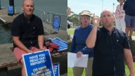 Wollongong locals erupt in anger after jet ski operator gatecrashes protest against his plan to run guided tours on lake