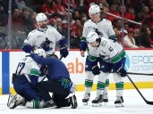 Canucks' Filip Chytil leaves game after absorbing heavy blindside hit