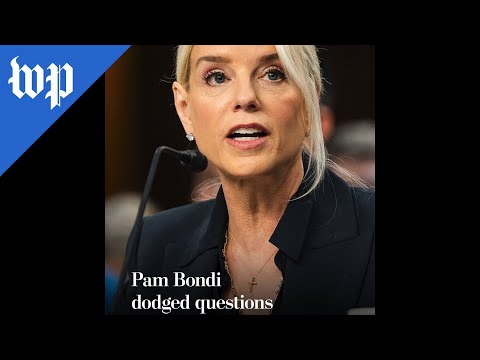Pam Bondi dodged questions on 14 topics at Senate hearing